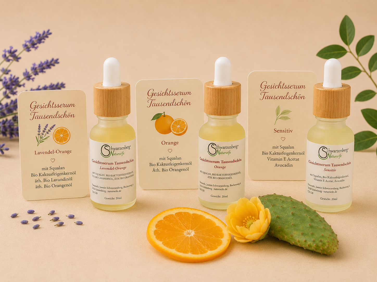 Neu! Premium Gesichtsserum Tausendschön Sensitiv – Bild 2